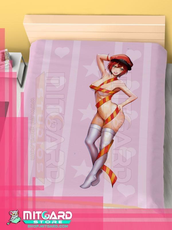 CELLS AT WORK Red Blood Cell - Bed Sheet or Duvet Cover Anime videogame - Flat bed sheet / 120cm x 200cm / Poplin - 3